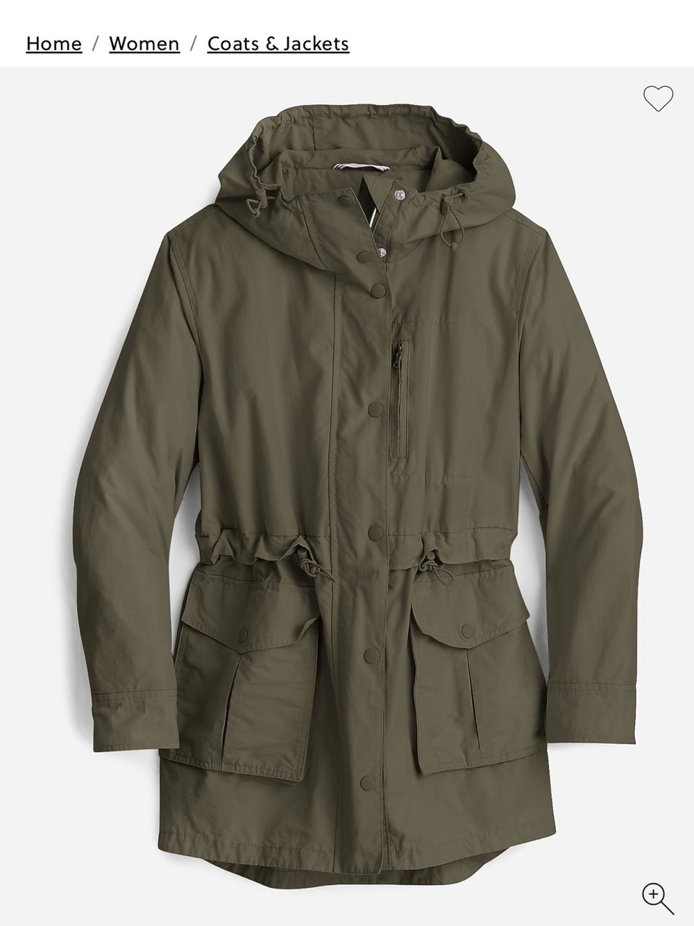 J. Crew Dark Green Raincoat
